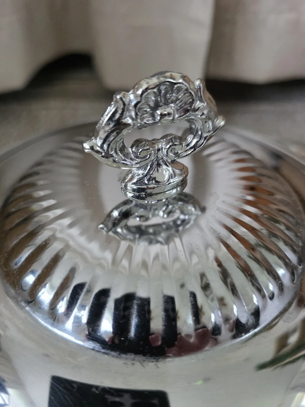 Anchor Hocking Vintage 1940s Silver 2qt Casserole Server